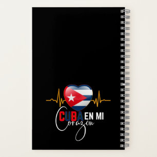 Cuba en Mi corazon Caribbean Cubano Cubana  Notitieboek