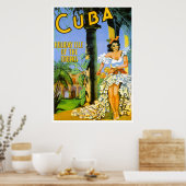 Cuba-feestdag in de tropen poster (Keuken)