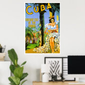 Cuba-feestdag in de tropen poster (Thuiskantoor)