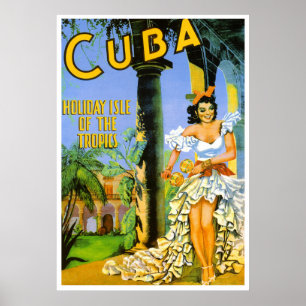 Cuba-feestdag in de tropen poster