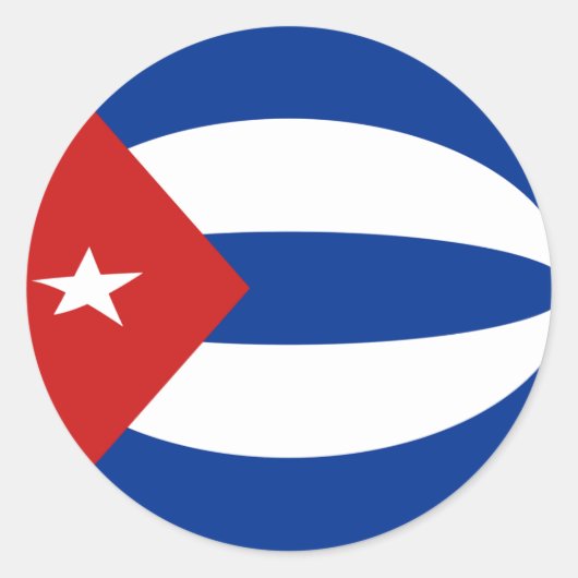 Cuba Fisheye Flag Sticker (Voorkant)