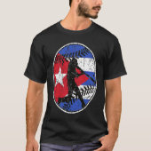 Cuba Flag Baseball Hitter Cuban Baseball Fan Cuban T-shirt (Voorkant)