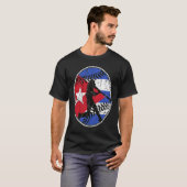 Cuba Flag Baseball Hitter Cuban Baseball Fan Cuban T-shirt (Voorkant volledig)
