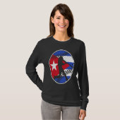 Cuba Flag Baseball Hitter Cuban Flag T-shirt (Voorkant volledig)