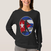 Cuba Flag Baseball Hitter Cuban Flag T-shirt (Voorkant)