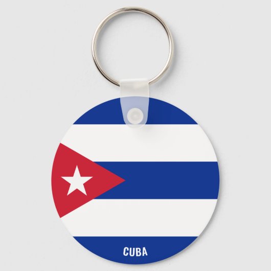 Cuba Flag Charming Patriotic Sleutelhanger (Voorkant)