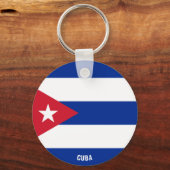 Cuba Flag Charming Patriotic Sleutelhanger (Voorkant)