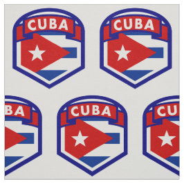 Cuba Flag Crest Stof