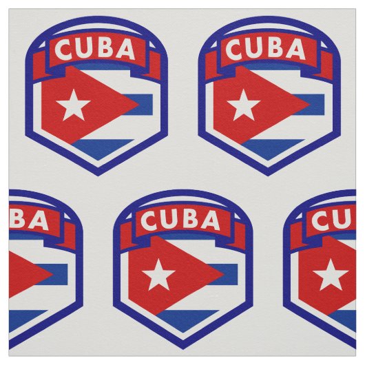 Cuba Flag Crest Stof (Swatch)