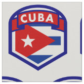 Cuba Flag Crest Stof (Close Up)