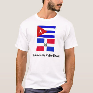 Cuba_flag, DominicanR_flag, Dominicaans en Cuban.. T-shirt
