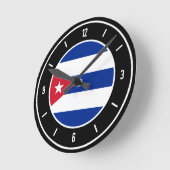 Cuba Flag Elegant Ronde Klok (Hoek)