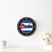 Cuba Flag Elegant Ronde Klok (Huis)