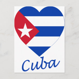 Cuba Flag Heart Briefkaart
