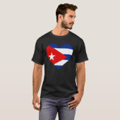 Cuba Flag Heart Cuba  Love Cuba T-shirt (Voorkant volledig)