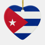 Cuba Flag Heart Ornament (Voorkant)