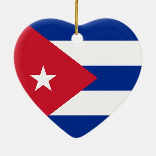 Cuba Flag Heart Ornament (Achterkant)