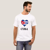 Cuba Flag Heart T-Shirt (Voorkant volledig)