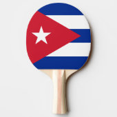 Cuba Flag Ping Pong Paddle Tafeltennisbatje (Achterkant)