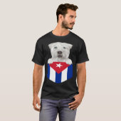 Cuba Flag Soft Coated Wheaten Terrier Dog In Pocke T-shirt (Voorkant volledig)