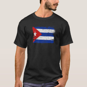 Cuba Flag Support Friendship Peace Retro T-shirt