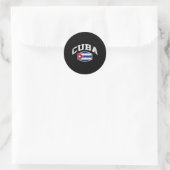 Cuba Flag Throwback Ronde Sticker (Tas)