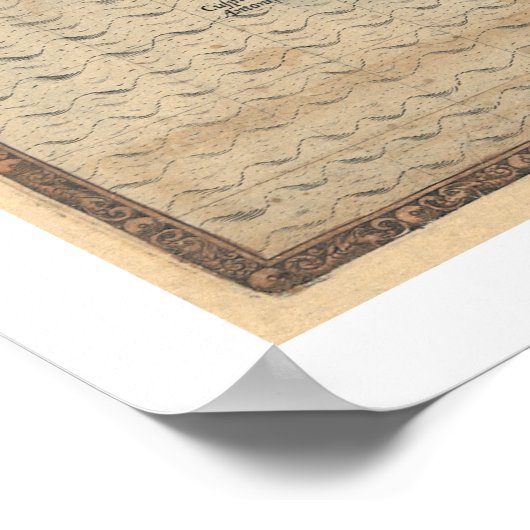 Cuba & Florida Map 1591 Poster (Hoek)