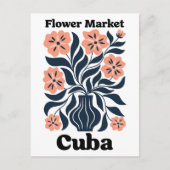 Cuba Flower Market Potted Blossom & Dark Foliage Briefkaart (Voorkant)