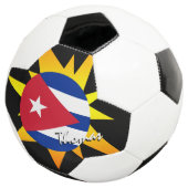 Cuba-Football en Cubaanse vlag/BANG Voetbal (Drie kwart)