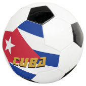 Cuba-Football en Cubaanse vlag/sport Voetbal (Drie kwart)