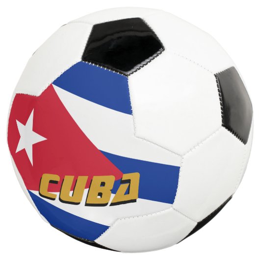 Cuba-Football en Cubaanse vlag/sport Voetbal (Drie kwart)