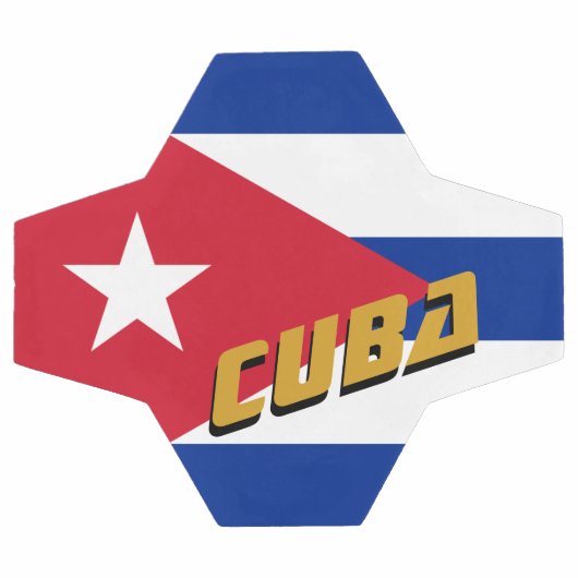 Cuba-Football en Cubaanse vlag/sport Voetbal (Enkel)