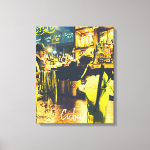 Cuba funky Mojito bar reisprint Canvas Afdruk