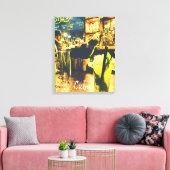 Cuba funky Mojito bar reisprint Canvas Afdruk (Insitu (Woonkamer))