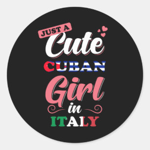 Cuba Gezegde Italië Ronde Sticker