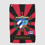 Cuba Golf & premium Cubaanse vlag / Patriots Golfhanddoek (Voorkant)