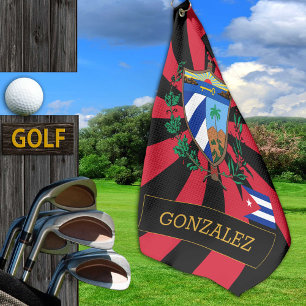 Cuba Golf & premium Cubaanse vlag / Patriots Golfhanddoek