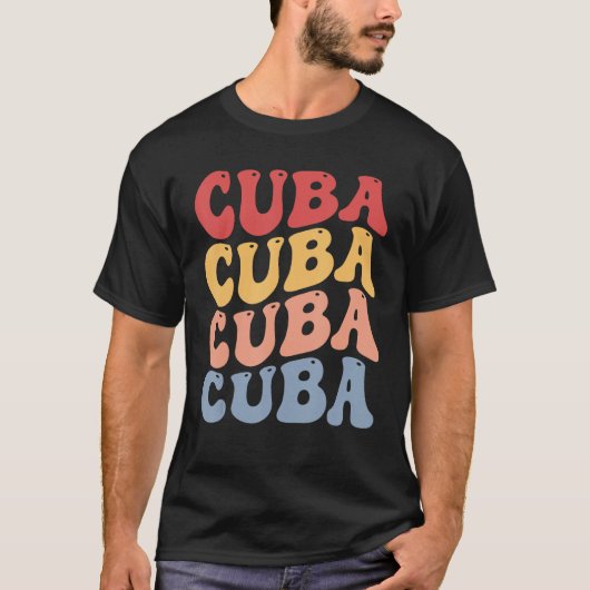 Cuba Groovy Retro Cuban T-shirt (Voorkant)