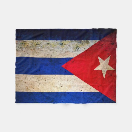 Cuba Grunge Flag Fleece Blanket (Voorkant (Horizontaal))