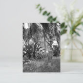 Cuba, Guantanamo Sentry onder palms_War Afbeelding Briefkaart (Staand voorkant)