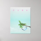 Cuba Hammock vakantie print. Canvas Afdruk (Voorkant)