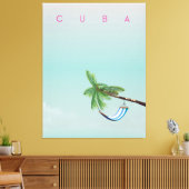 Cuba Hammock vakantie print. Canvas Afdruk (Insitu (Woonkamer))