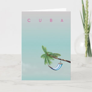 Cuba Hammock  vakantie print. Feestdagen Kaart