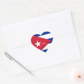 Cuba Hart Sticker, Patriottische Cubaanse Vlag Sticker (Envelop)