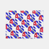 Cuba Hart Vlag Fleece Deken (Voorkant (Horizontaal))