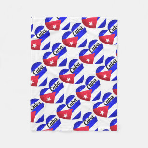 Cuba Hart Vlag Fleece Deken
