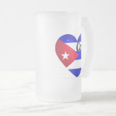 Cuba Hart Vlag Matglas Bierpul (Voorkant rechts)