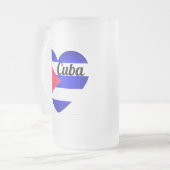 Cuba Hart Vlag Matglas Bierpul (Voorkant links)