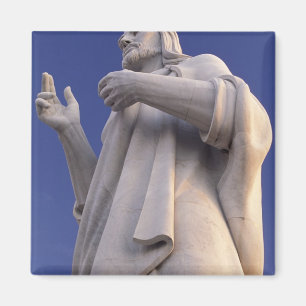 Cuba, Havana, Beeldhouwwerk van Jezus. Magneet