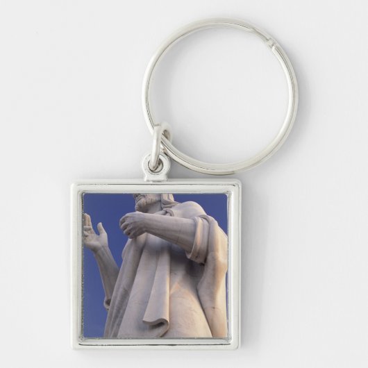 Cuba, Havana, Beeldhouwwerk van Jezus. Sleutelhanger (Voorkant)